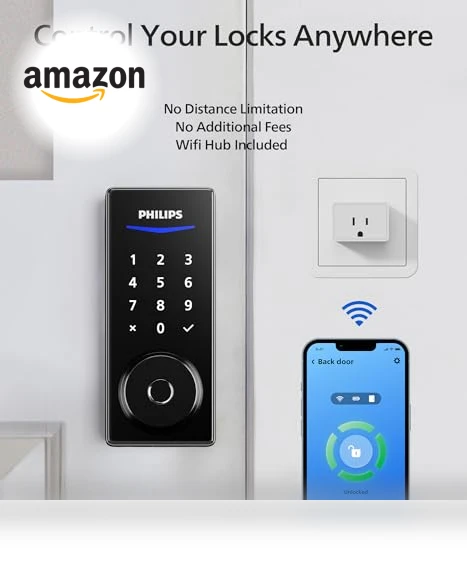 Wi-Fi Smart Door Lock — Deadbolts, Philips