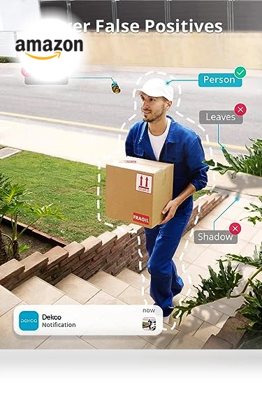 Wired Home Camera Outdoor with 2K Color Night Vision — Smart Home Security, DEKCO