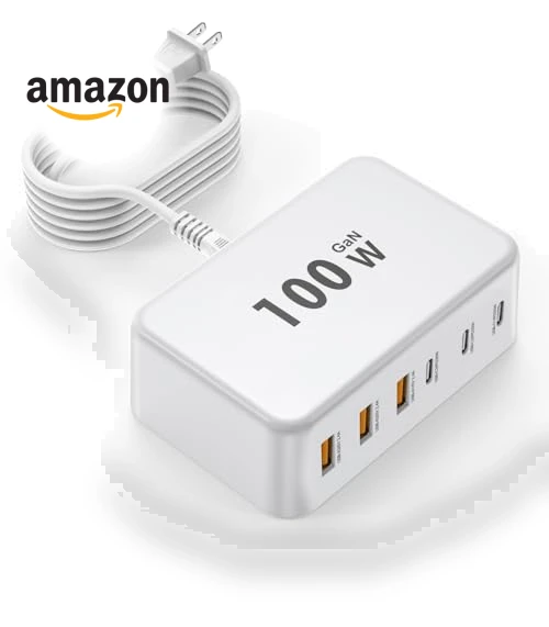 100W GaN 6 Port USB C Charging Station — Chargers, Fitquipment