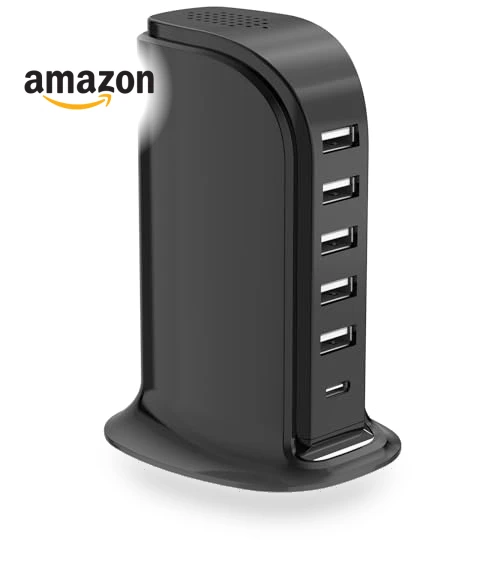 6-Port USB Charger Block with Type C — Chargers, SHENZHEN YIBOYUAN ELECTRONICS CO., LTD.
