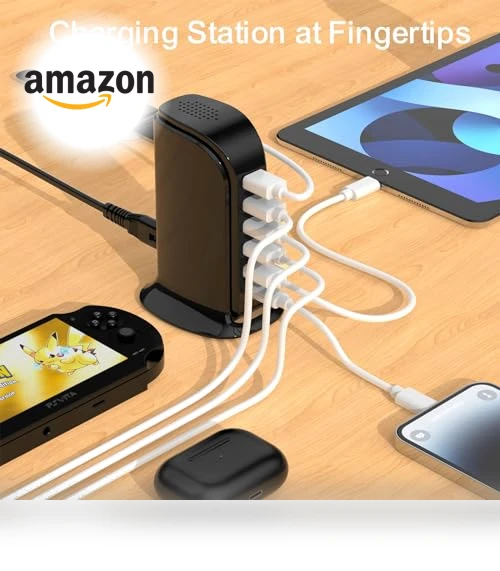 6-Port USB Charger Block with Type C — Chargers, SHENZHEN YIBOYUAN ELECTRONICS CO., LTD.