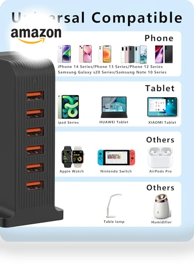 6 Port USB Charging Station — Chargers, VPSUN
