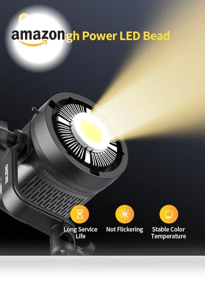 80W LED Video Light with APP Control — Photography Lighting & Studio Equipment, RaLeno