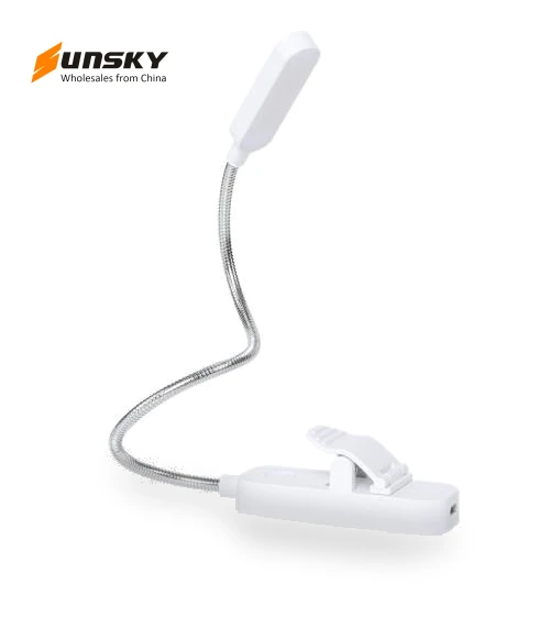 Adjustable Brightness USB Rechargeable Book Clip Light — Book Lights