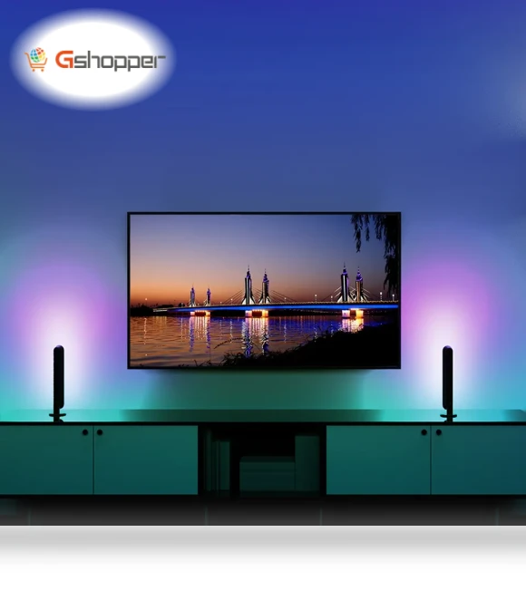 Intelligent Wifi + Bluetooth Illusion Desktop Ambient Light Set — LED, Tuya