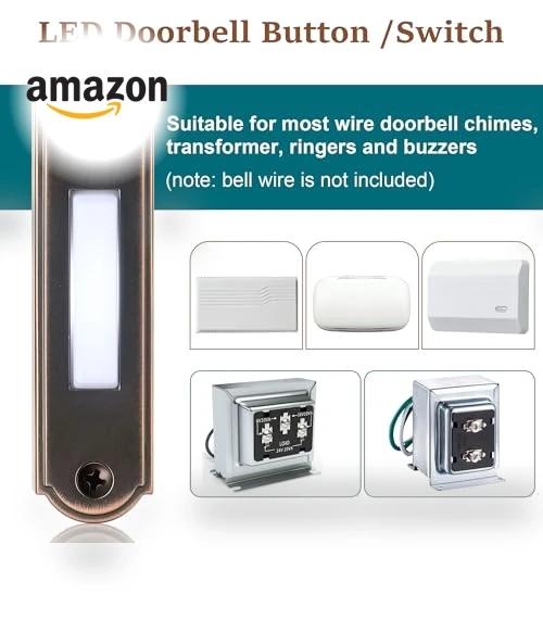 Lighted Doorbell Button — Push Buttons, Dreyoo