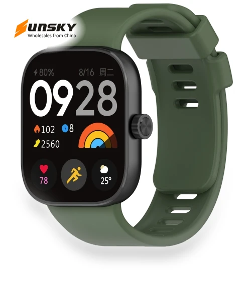 Solid Color Silicone Sports Watch Band — Watch Accessories