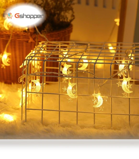 Stars and moon light strings — String Lights
