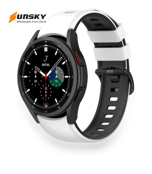 Two-color Silicone Strap Watch Band — Watch Straps & Bands, Samsung