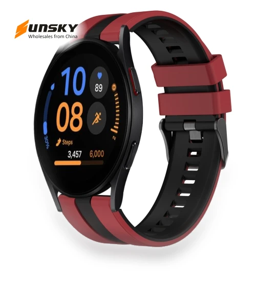 Two Color Sports Silicone Watch Band — Watch Straps & Bands, Samsung