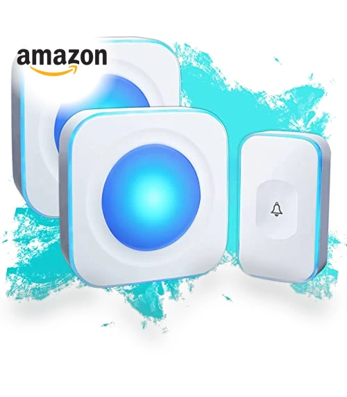 Wireless Doorbell with Flash LED Light — Chimes, JSIEEM