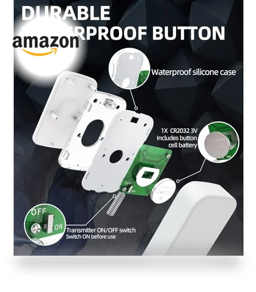 Wireless Doorbell with Flash LED Light — Chimes, JSIEEM