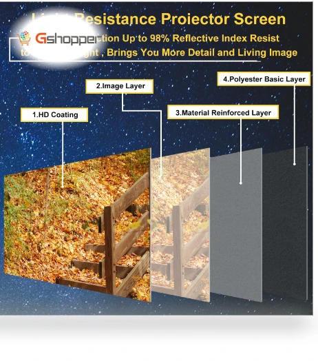 100 inch Outdoor Projector Screen and Stand — Home Theater Projectors, HOIN