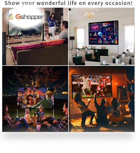 100 inch Outdoor Projector Screen and Stand — Home Theater Projectors, HOIN