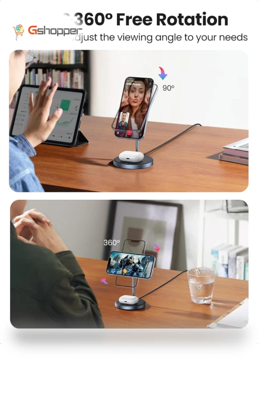 2-in-1 Magnetic Wireless Charging Station — Power Hubs, UGREEN