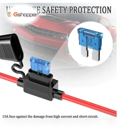 2 Pin Ring Terminal SAE to O Ring Connecters Extension Cord Cable — Ring Terminals