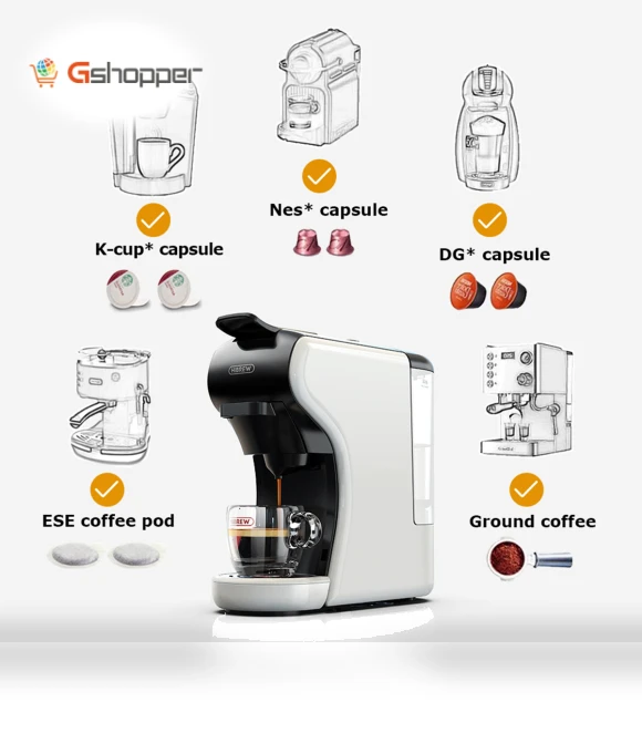 4 IN 1 Expresso Coffee Machine — Coffee & Espresso Combos, HIBREW