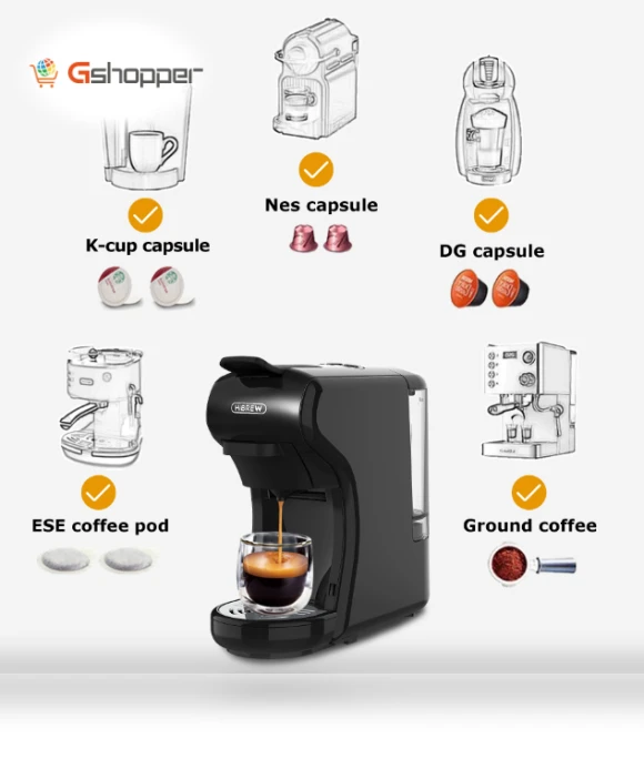 4 IN 1 Expresso Coffee Machine — Coffee & Espresso Combos, HIBREW