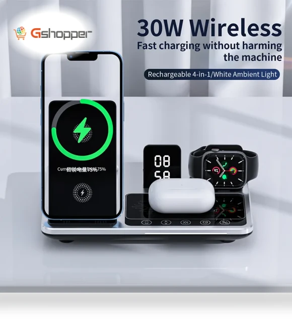 4-in-1 Folding Multi-Function Wireless Charger — Power Hubs