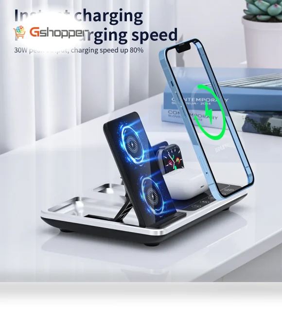 4-in-1 Folding Multi-Function Wireless Charger — Power Hubs