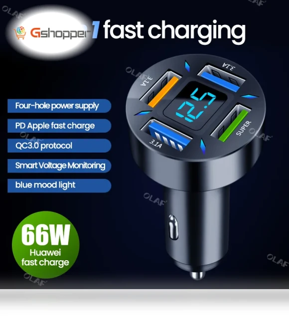 4-port car charger — Chargers