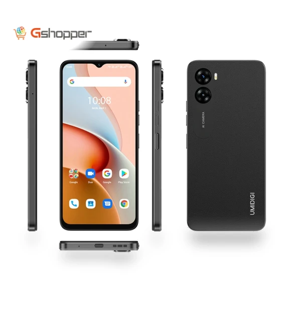 4GB RAM 64GB ROM 13MP Dual Camera 5150mAh 6.52 inch Android 13 Face Unlock Helio A22 Quad Core 4G Smartphone — Unlocked Smartphones, UMIDIGI
