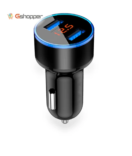 Car Charger with LED Display and Dual USB Ports — Vehicle Power Solutions
