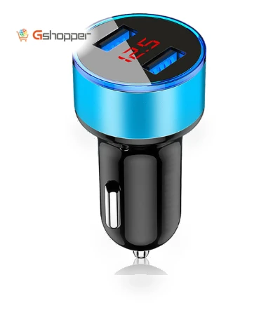 Car Charger with LED Display and Dual USB Ports — Vehicle Power Solutions