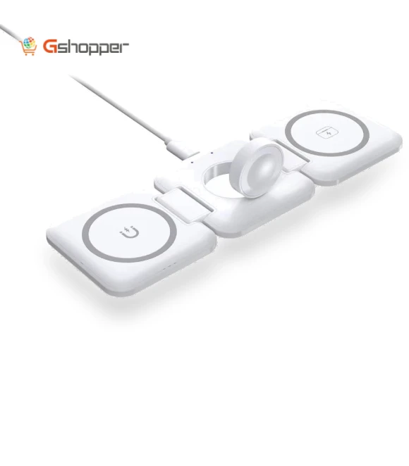 Folding 3-in-1 Wireless Charger — Chargers & Adapters