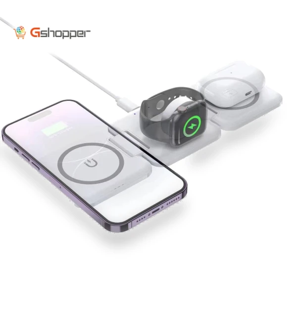 Folding 3-in-1 Wireless Charger — Chargers & Adapters