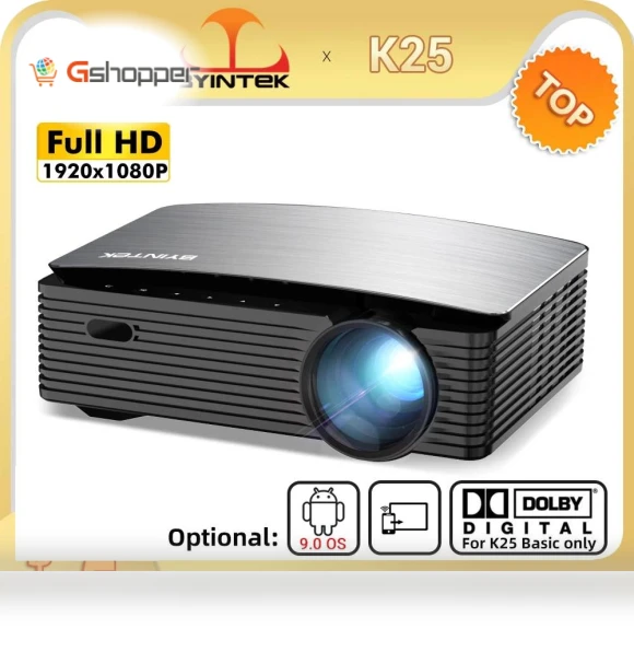 Full HD 4K LCD Smart Android Projector — Home Theater Projectors, BYINTEK