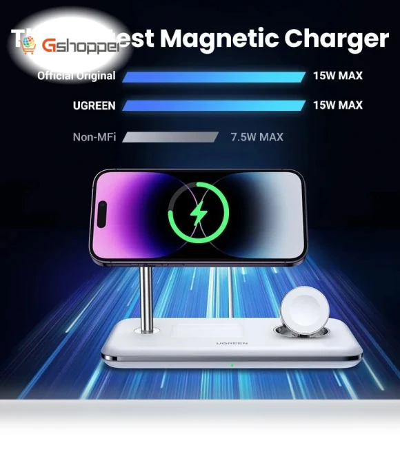 Magnetic 25W Wireless Charger Stand — Chargers, UGREEN