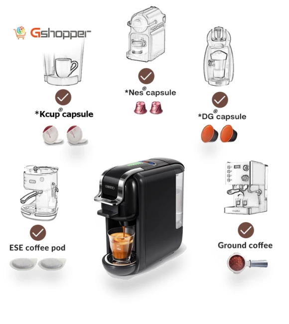 Multiple Capsule Coffee Machine — Coffee & Espresso Combos, HIBREW