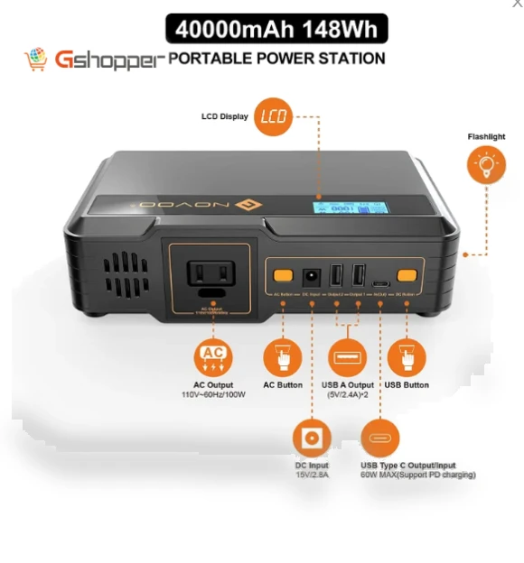 Portable Laptop Charger with Battery Pack and AC Outlet — Portable Power Solutions
