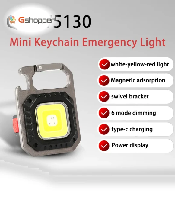 Rechargeable Magnetic Emergency Keychain Light — Flashlights