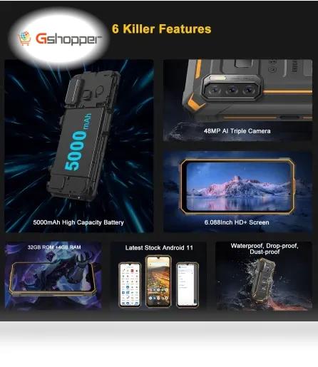 Rugged Phone IP68 Waterproof Smartphone — Screen Protectors, Cubot