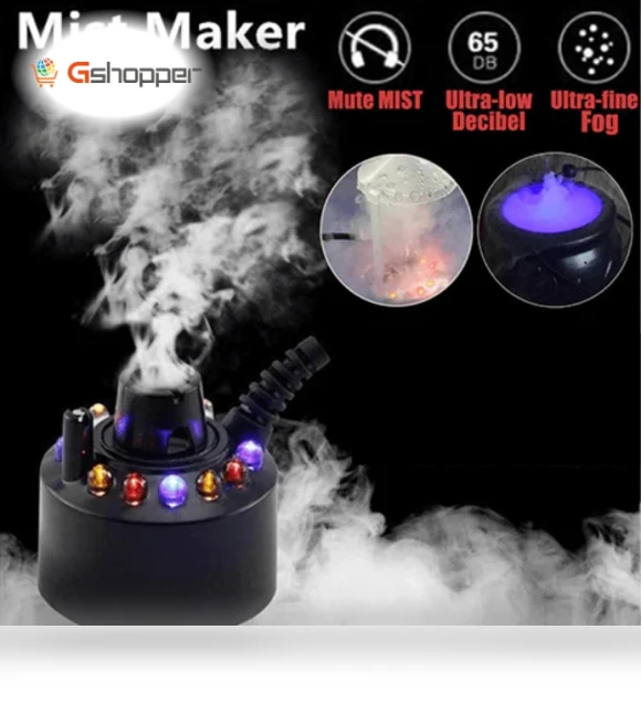 Upgrade 12 LED Light Color Change Ultrasonic Atomizer Water Fountain Pond Fog — Fog Machines