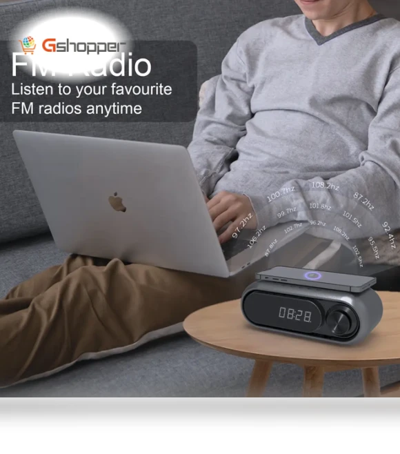 Wireless Charging Speaker Clock — Clock Radios