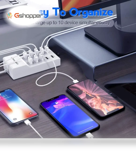 10 Port Multi Device USB Charging Station — Power Hubs