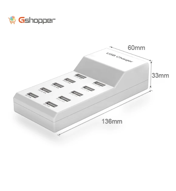 10 Port Multi Device USB Charging Station — Power Hubs