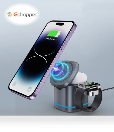 3 in 1 Magnetic Foldable Slim Universal Charging Station Stand Holder — Power Hubs