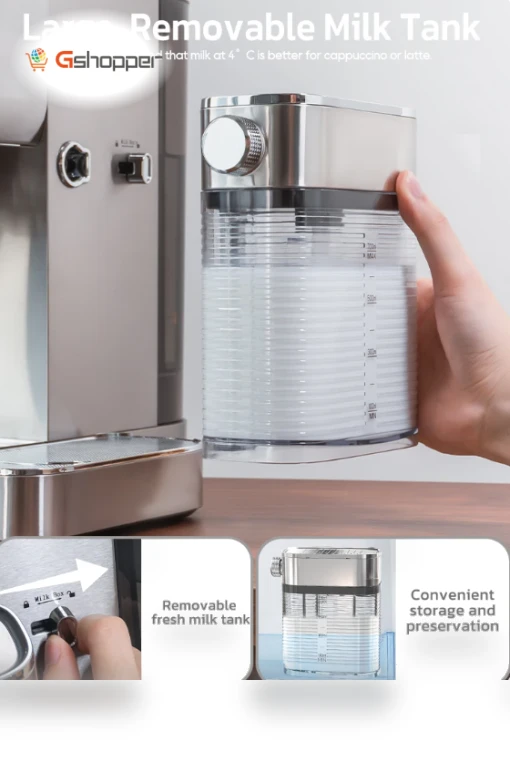 3 in 1 Semi Automatic Espresso Cappuccino Latte Coffee Machine — Espresso Machines, HIBREW
