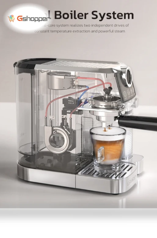 3 in 1 Semi Automatic Espresso Cappuccino Latte Coffee Machine — Espresso Machines, HIBREW