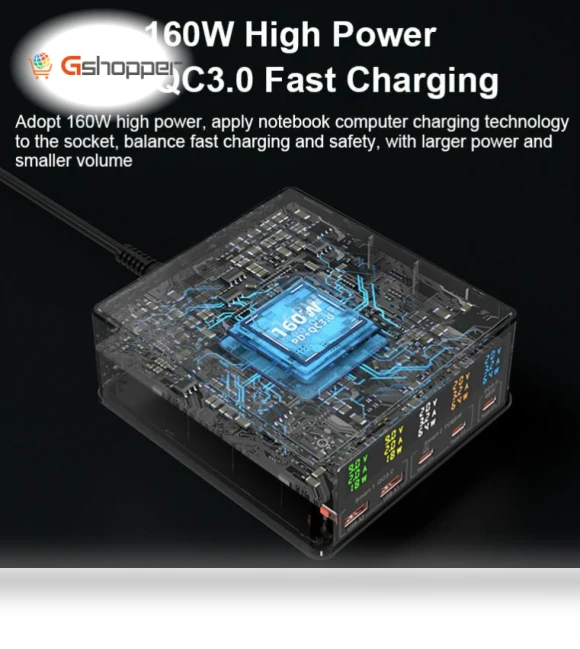 5-Port USB PD Charger with Wireless Fast Charger — Chargers