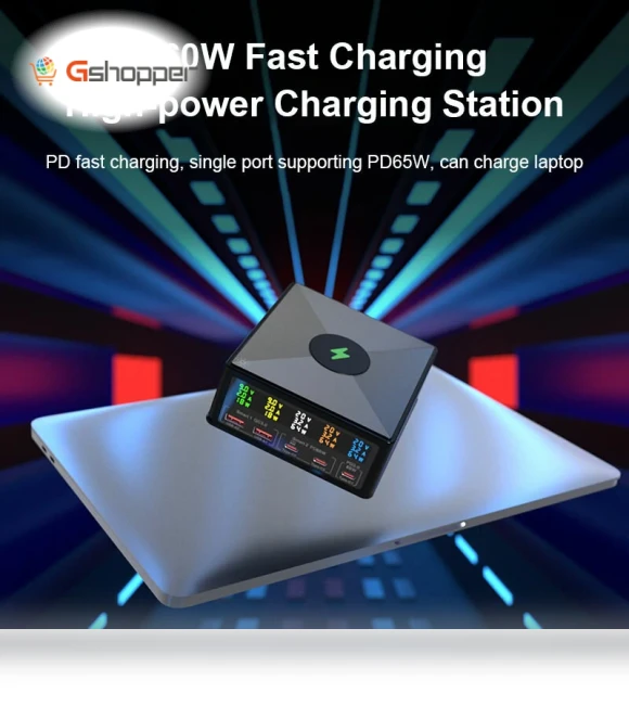 5-Port USB PD Charger with Wireless Fast Charger — Chargers