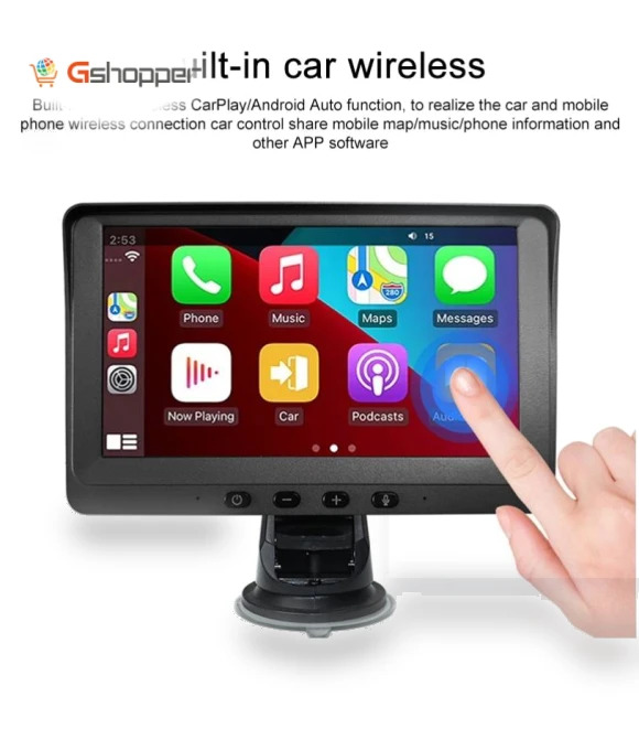 7-inch Wireless CarPlay Car Navigator with Dual Camera — Car Accessories & Gadgets
