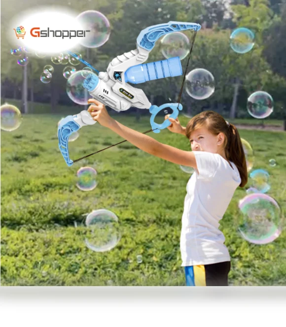 Bubble Bow and Arrow Water Gun Two-in-One Electric Light Bubble Machine — Two-Way Radios for Kids, Douyin