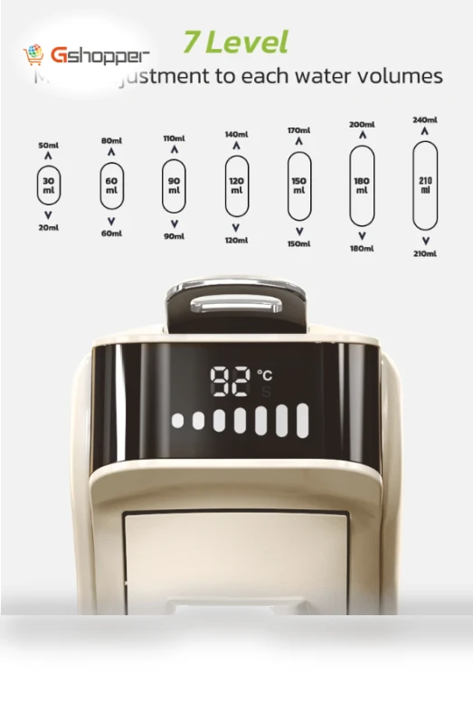 Capsule Coffee Machine 6in1 Hot/Cold Multiple Espresso Cafetera Cappuccino Coffee Maker — Coffee & Espresso Combos, HIBREW
