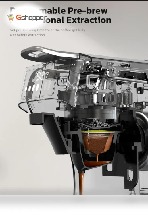 Capsule Coffee Machine 6in1 Hot/Cold Multiple Espresso Cafetera Cappuccino Coffee Maker — Coffee & Espresso Combos, HIBREW