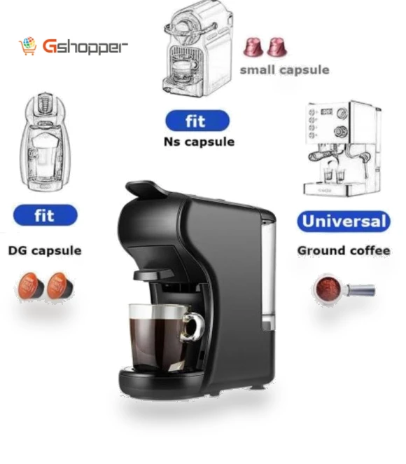 Coffee Machine 19 Bar 3in1 Multiple Cafetera Pod Coffee Maker — Single-Cup Coffee Makers, KZ